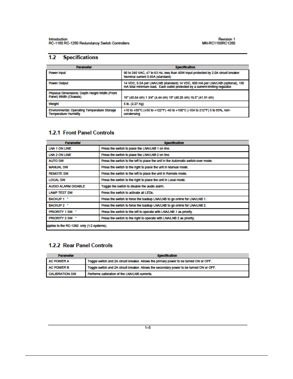 Comtech EF Data RC-1160 User Manual | Page 8 / 68
