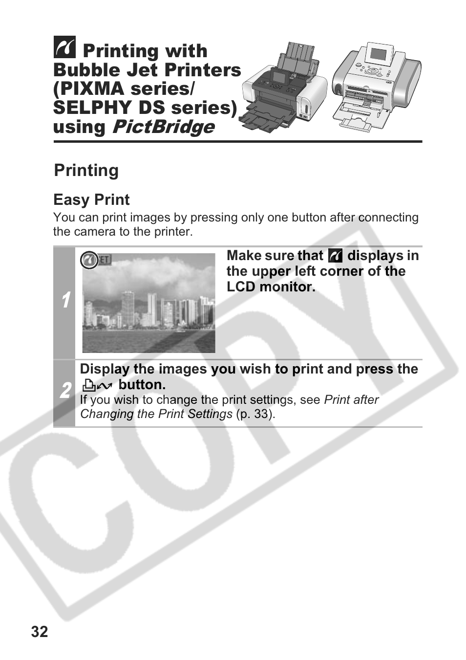Pictbridge | Canon CDI-E301-010 User Manual | Page 34 / 82