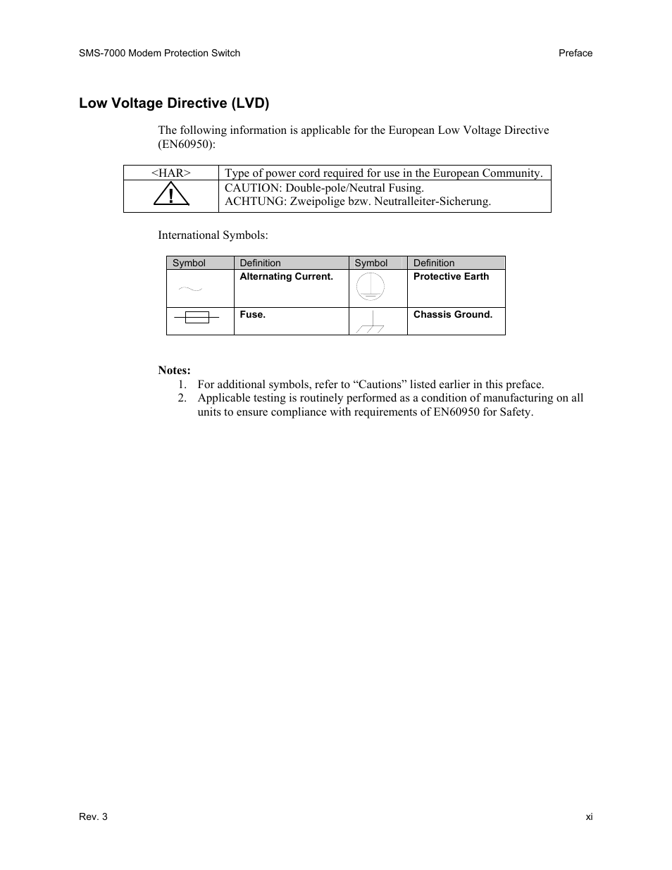 Low voltage directive (lvd) | Comtech EF Data SMS-7000 User Manual | Page 19 / 148
