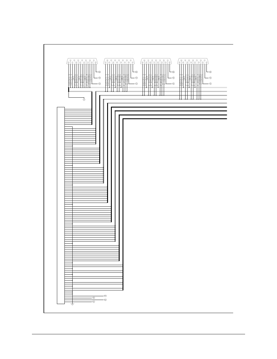 Figure 1-2. ub-54 breakout panel schematic, Trib 3 trib 4, Trib 1 trib 2 | Comtech EF Data UB-54 User Manual | Page 12 / 30