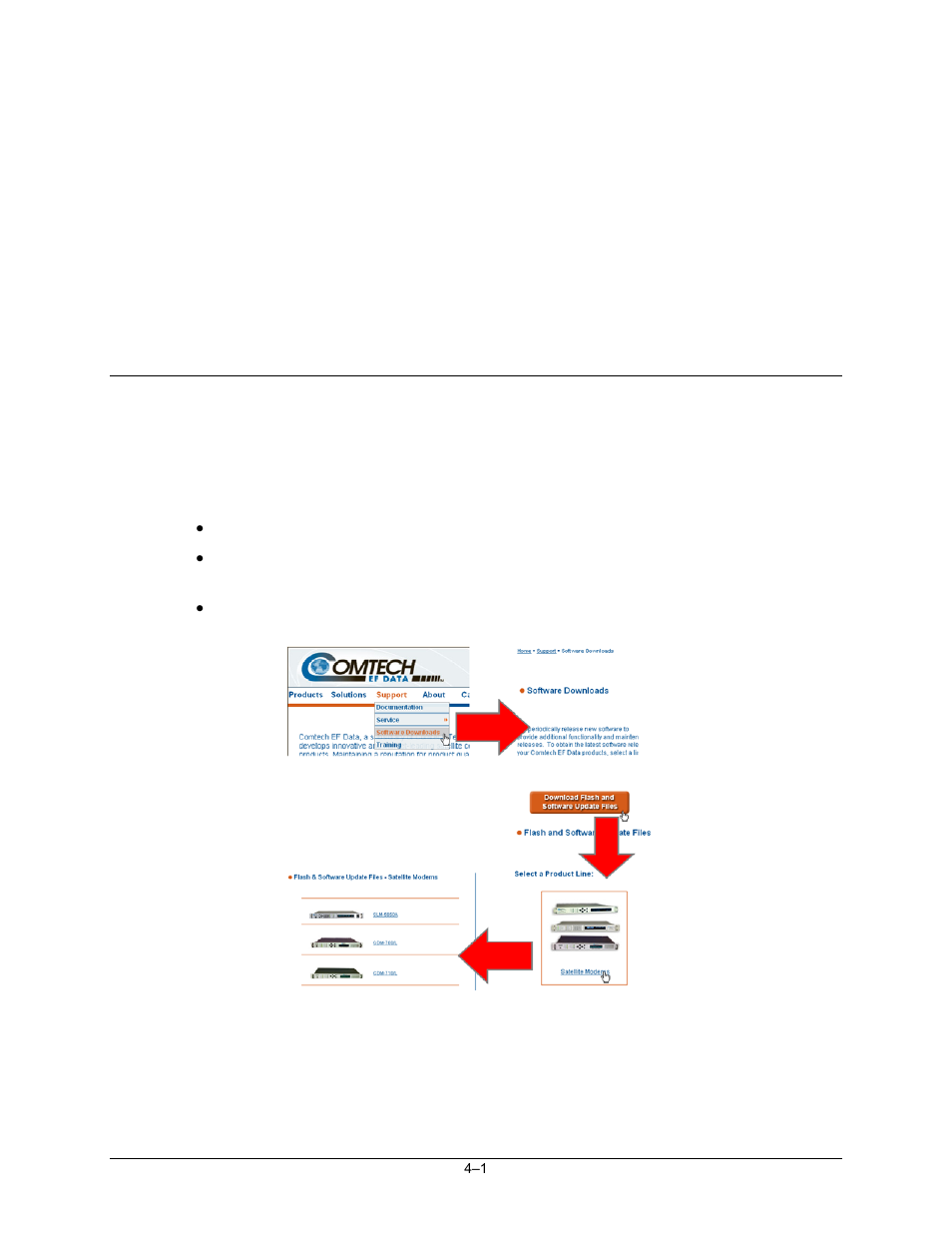 Chapter 4. flash upgrading, 1 flash updating via internet | Comtech EF Data CDM-740 User Manual | Page 49 / 150