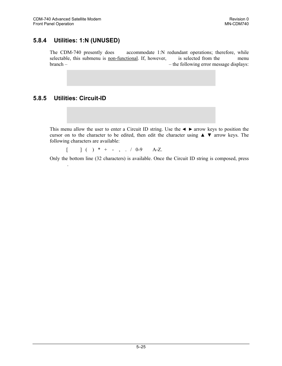 4 utilities: 1:n (unused), 5 utilities: circuit-id | Comtech EF Data CDM-740 User Manual | Page 77 / 150