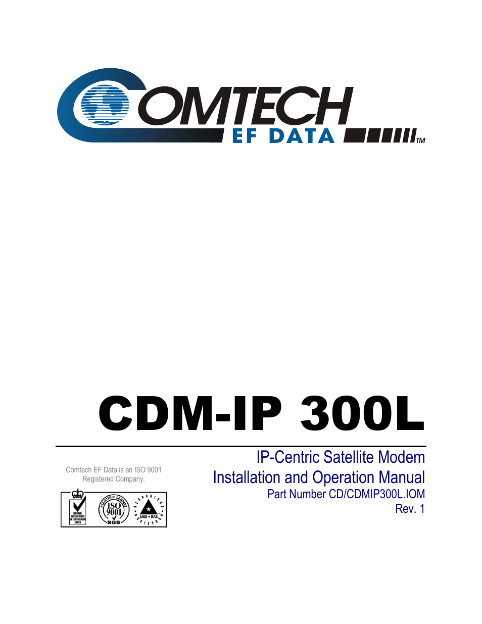 Comtech EF Data CDM-IP 300L User Manual | 354 pages