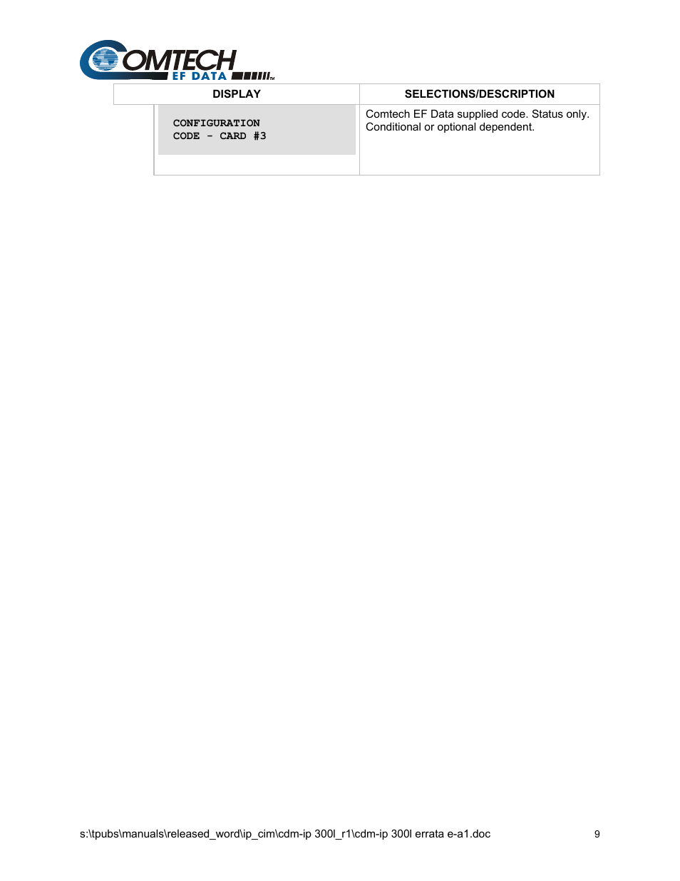 Comtech EF Data CDM-IP 300L User Manual | Page 11 / 354