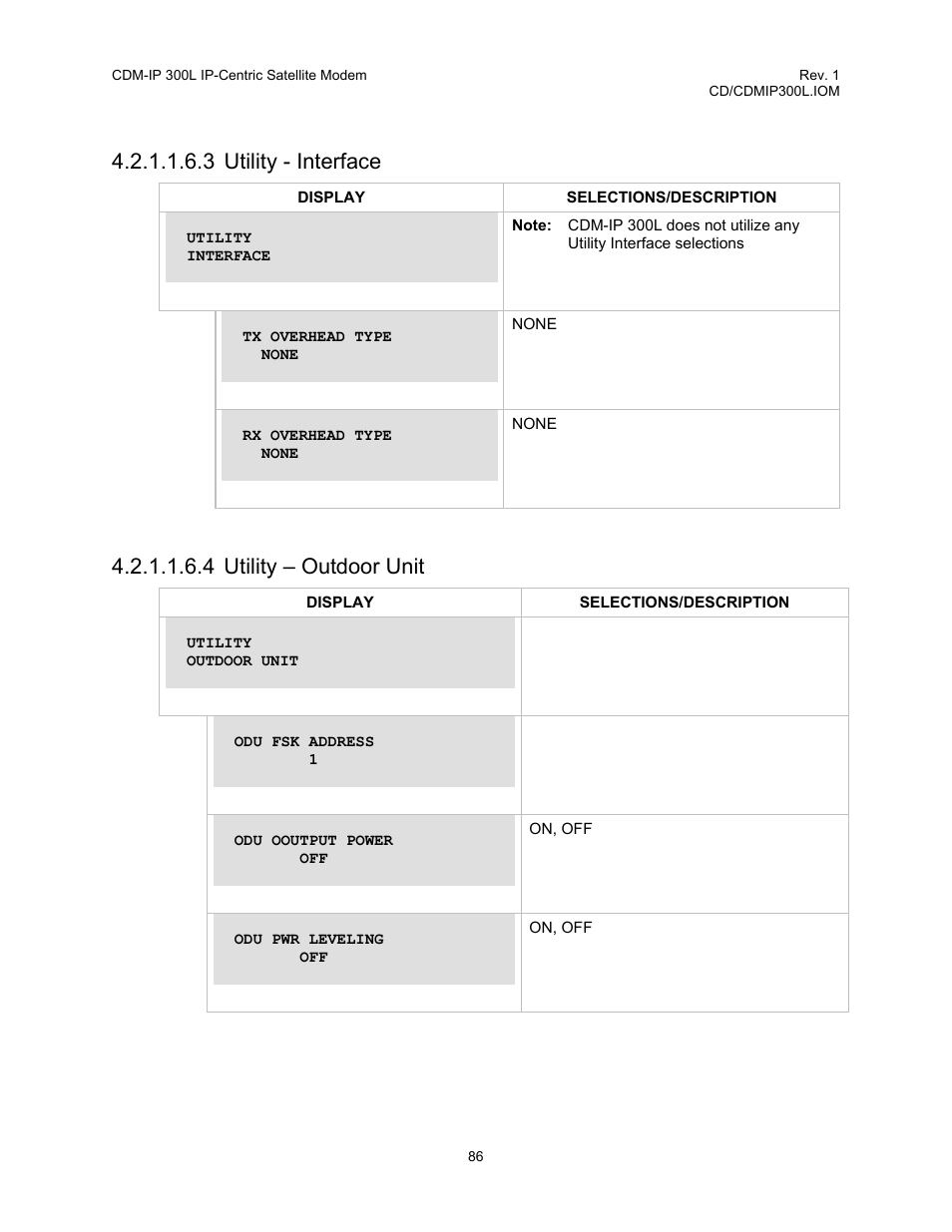 3 utility - interface, 4 utility – outdoor unit | Comtech EF Data CDM-IP 300L User Manual | Page 112 / 354