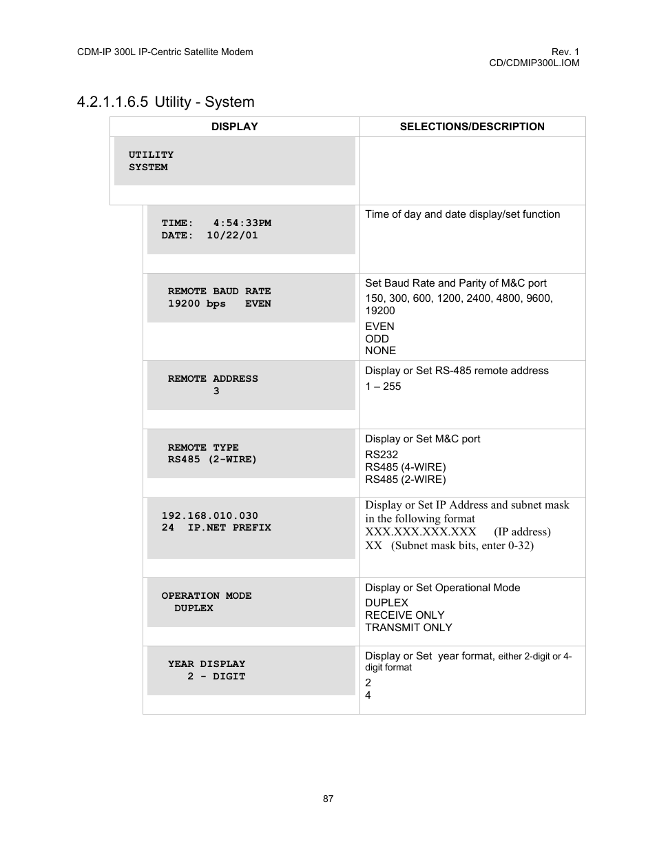 5 utility - system | Comtech EF Data CDM-IP 300L User Manual | Page 113 / 354