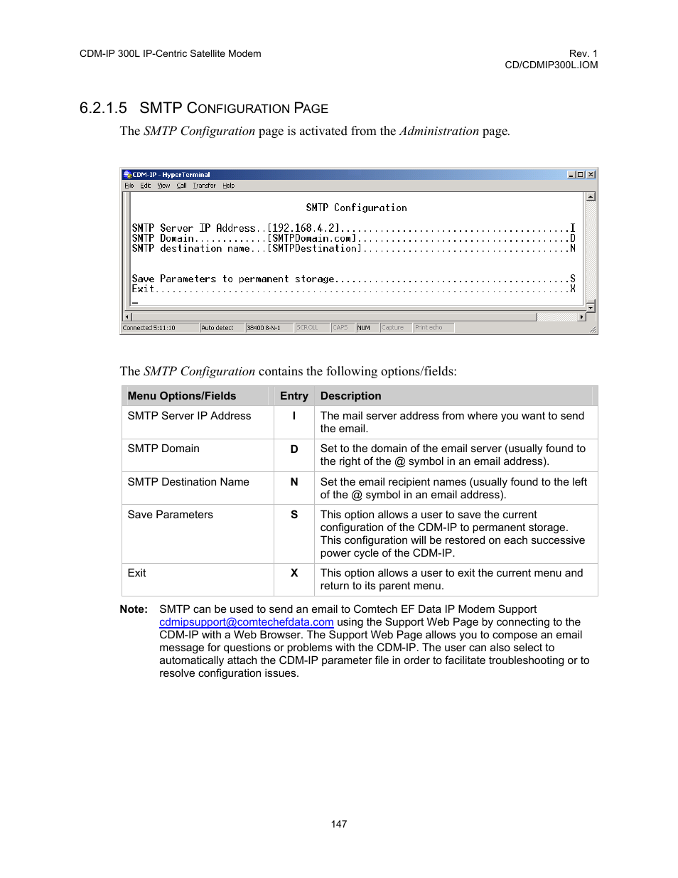 5 smtp c | Comtech EF Data CDM-IP 300L User Manual | Page 173 / 354