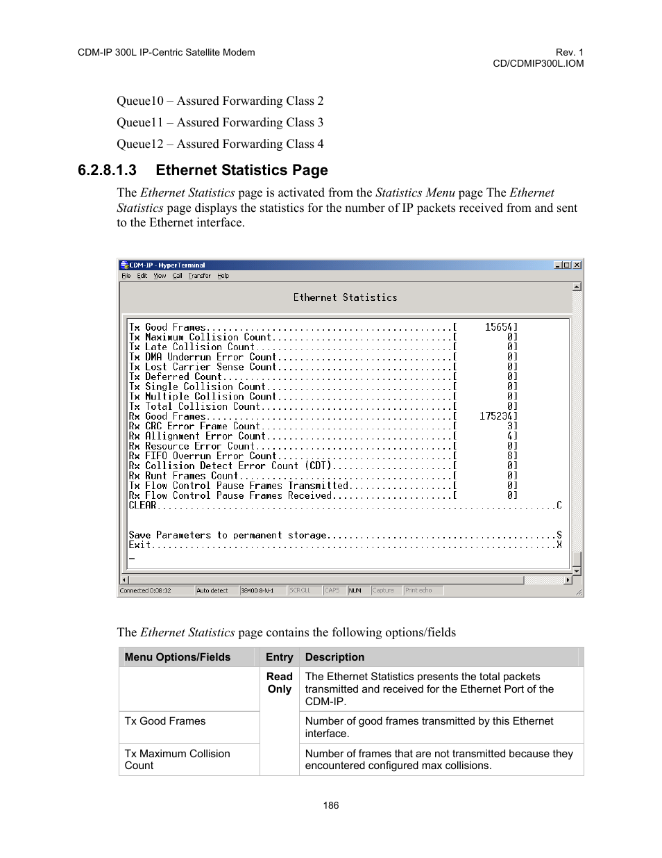 3 ethernet statistics page | Comtech EF Data CDM-IP 300L User Manual | Page 212 / 354