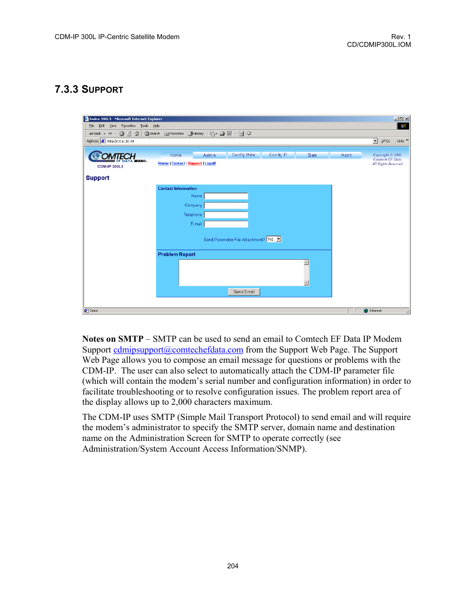 3 support | Comtech EF Data CDM-IP 300L User Manual | Page 230 / 354