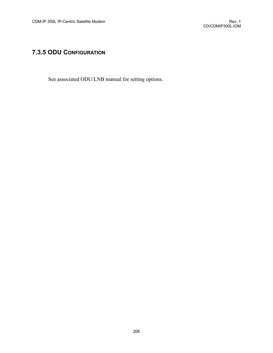 5 odu configuration, 5 odu c | Comtech EF Data CDM-IP 300L User Manual | Page 232 / 354