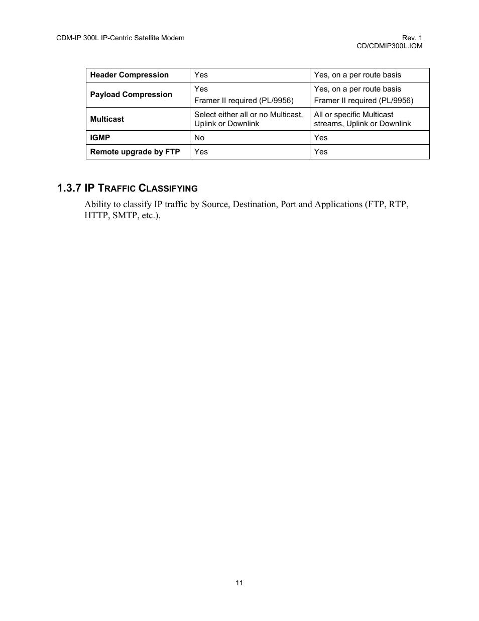 7 ip traffic classifying, 7 ip t | Comtech EF Data CDM-IP 300L User Manual | Page 39 / 354