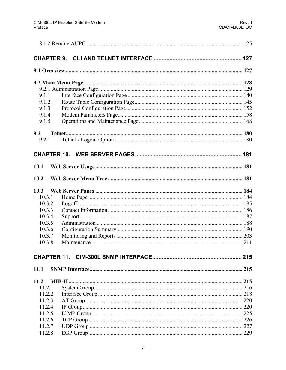 Comtech EF Data CIM-300L User Manual | Page 10 / 512