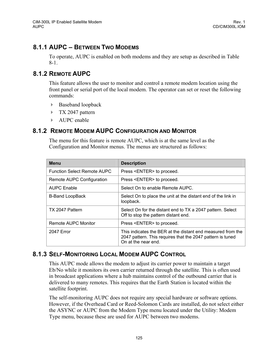 Aupc – between two modems, Remote aupc, 1 aupc – between two modems | 2 remote aupc | Comtech EF Data CIM-300L User Manual | Page 151 / 512