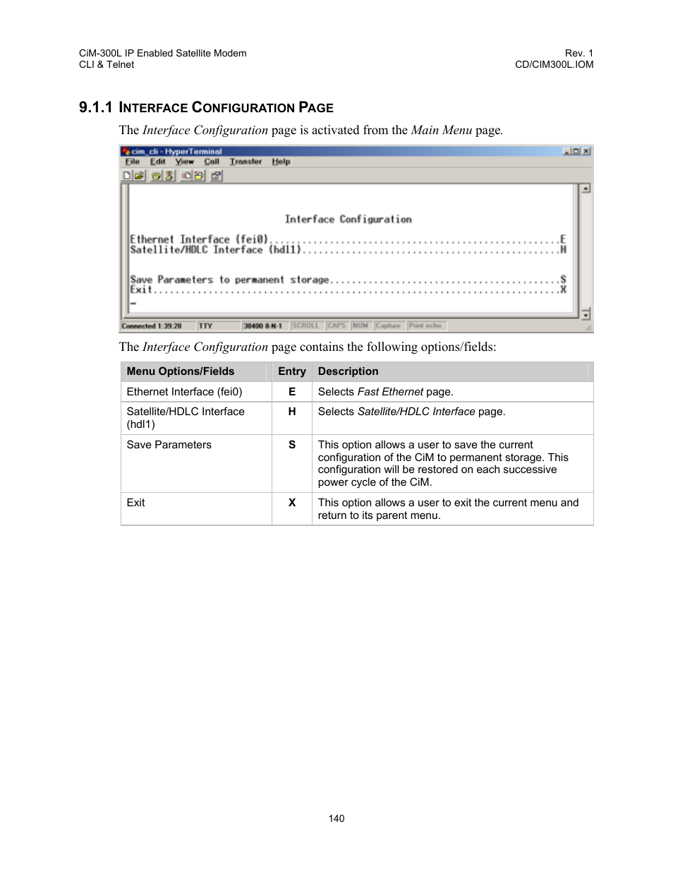 1 interface, Configuration | Comtech EF Data CIM-300L User Manual | Page 166 / 512