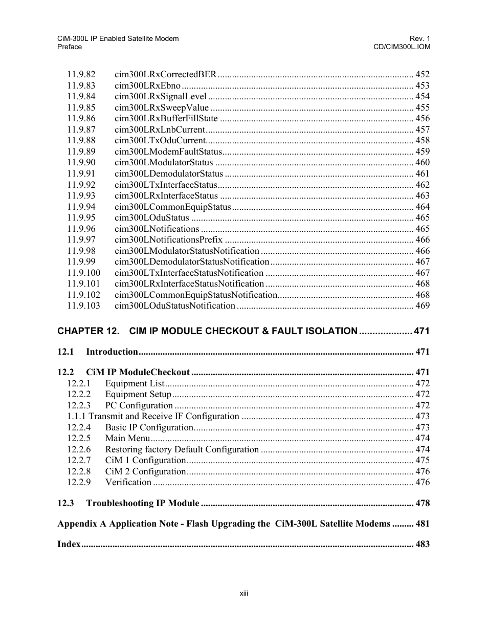 Comtech EF Data CIM-300L User Manual | Page 17 / 512