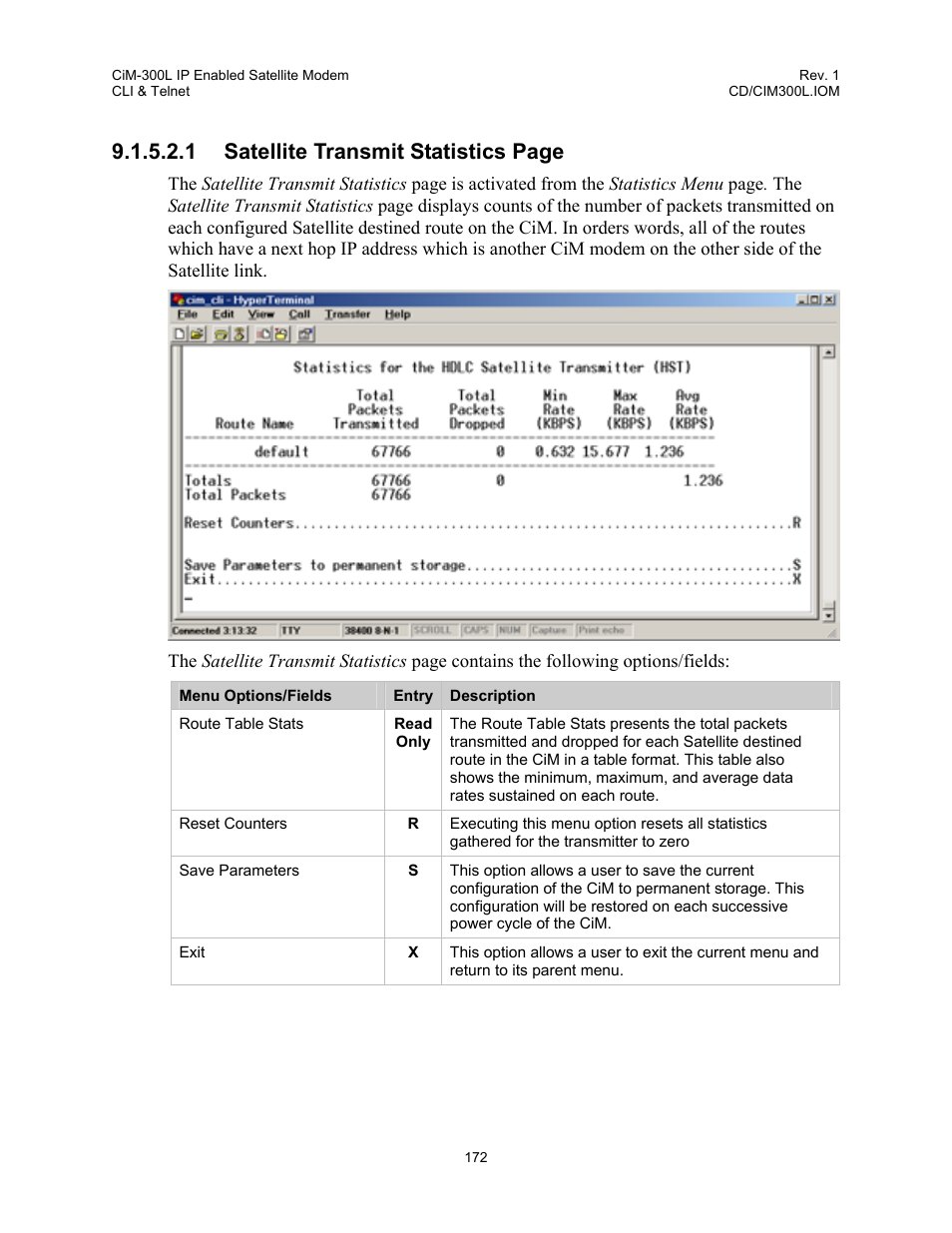 1 satellite transmit statistics page | Comtech EF Data CIM-300L User Manual | Page 198 / 512