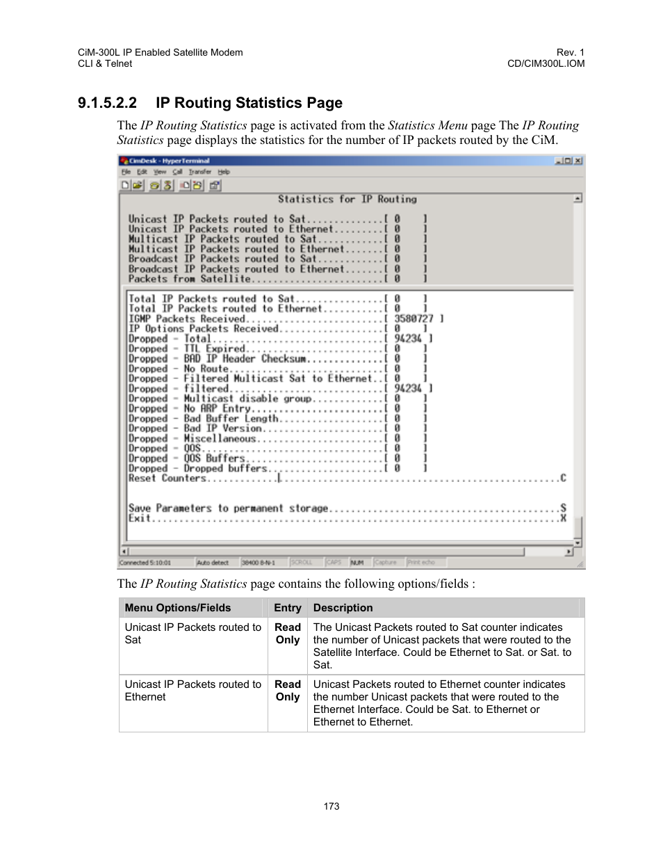 2 ip routing statistics page | Comtech EF Data CIM-300L User Manual | Page 199 / 512