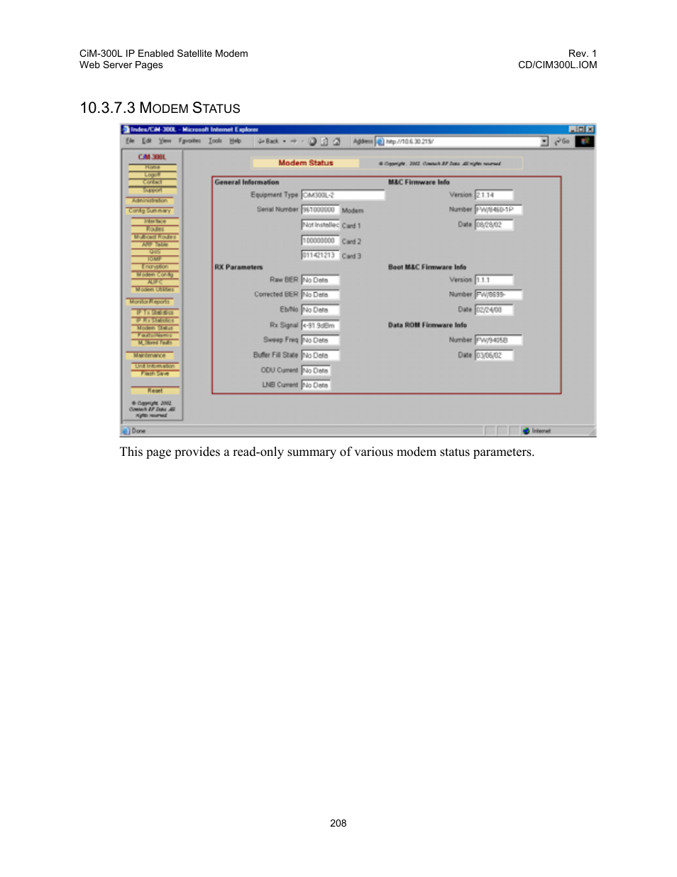 Comtech EF Data CIM-300L User Manual | Page 234 / 512