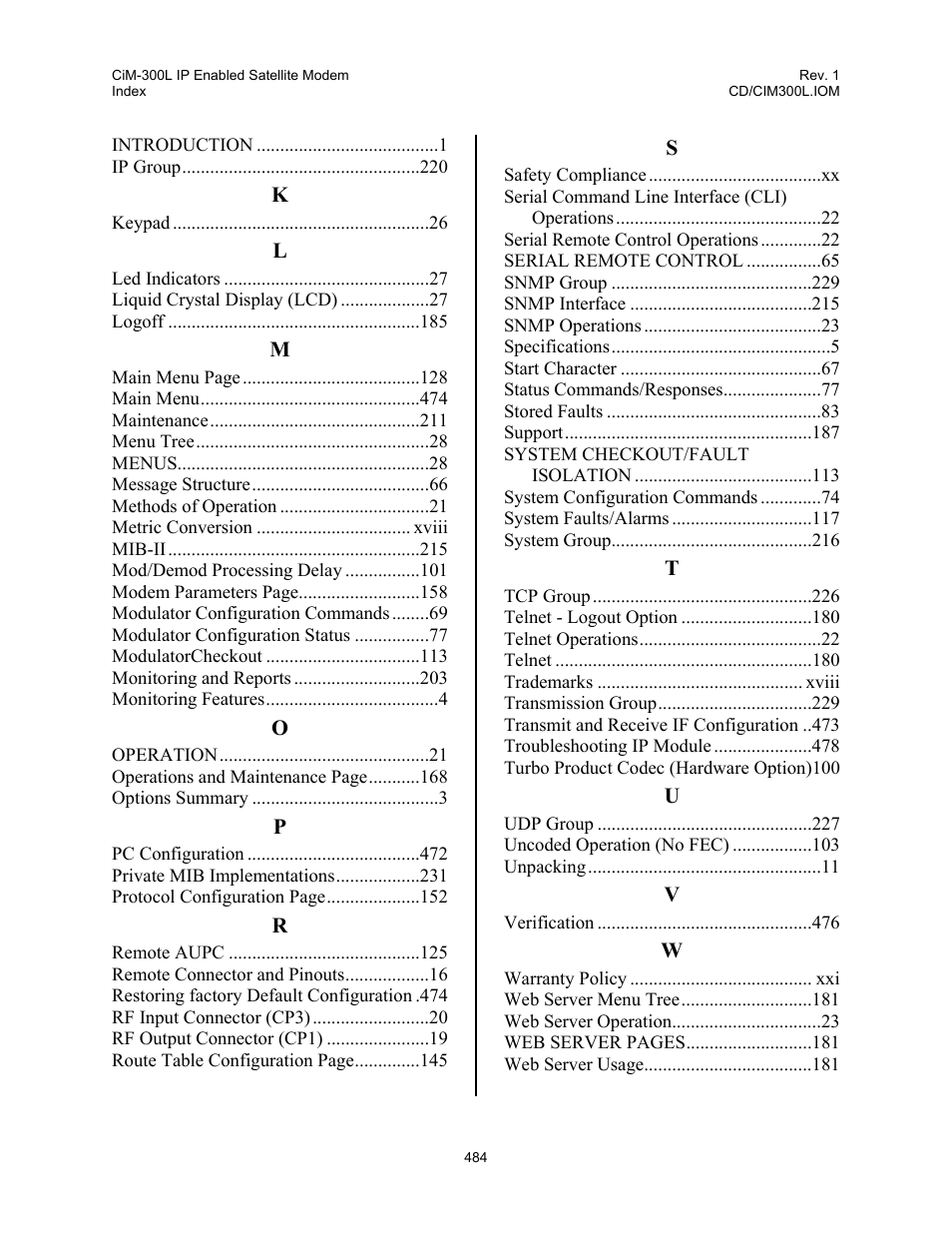 Comtech EF Data CIM-300L User Manual | Page 510 / 512
