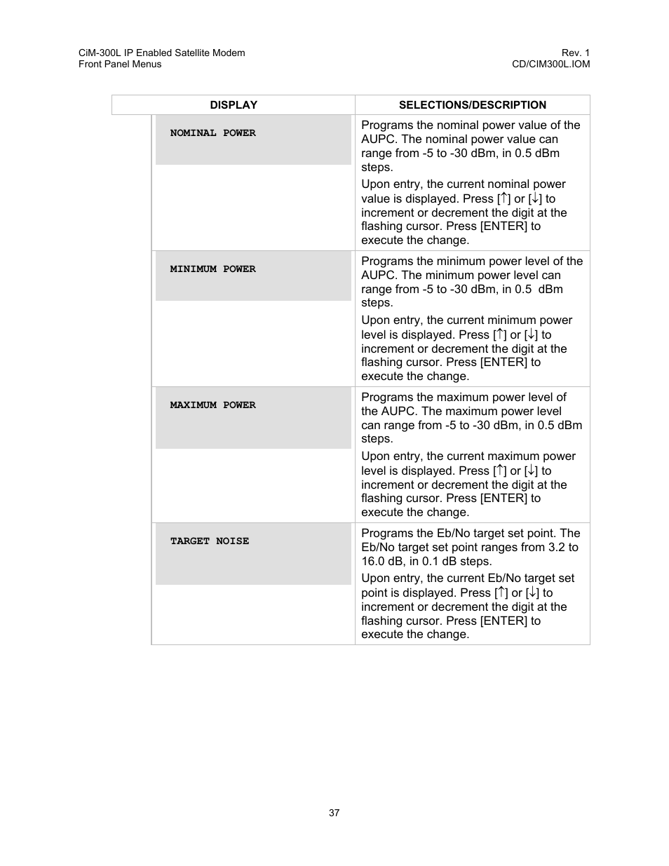 Comtech EF Data CIM-300L User Manual | Page 63 / 512