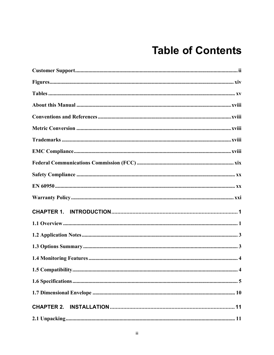 Comtech EF Data CIM-300L User Manual | Page 7 / 512