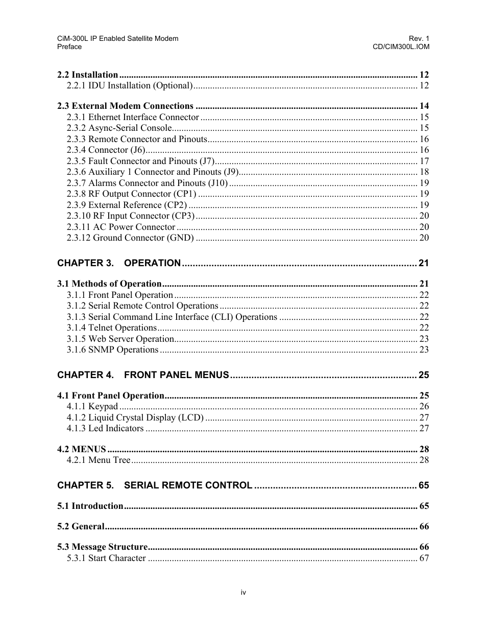 Comtech EF Data CIM-300L User Manual | Page 8 / 512