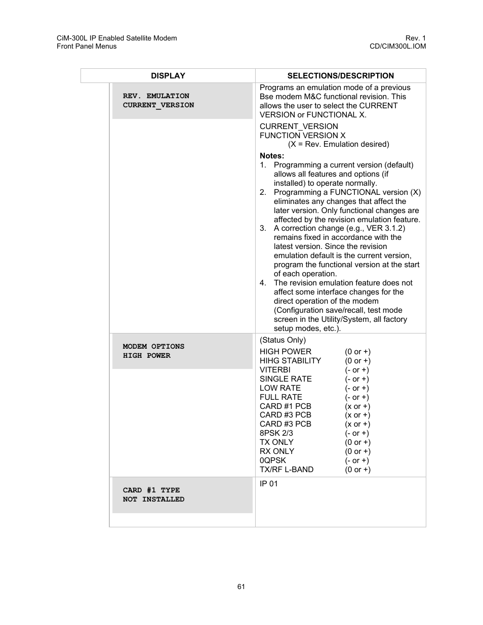 Comtech EF Data CIM-300L User Manual | Page 87 / 512