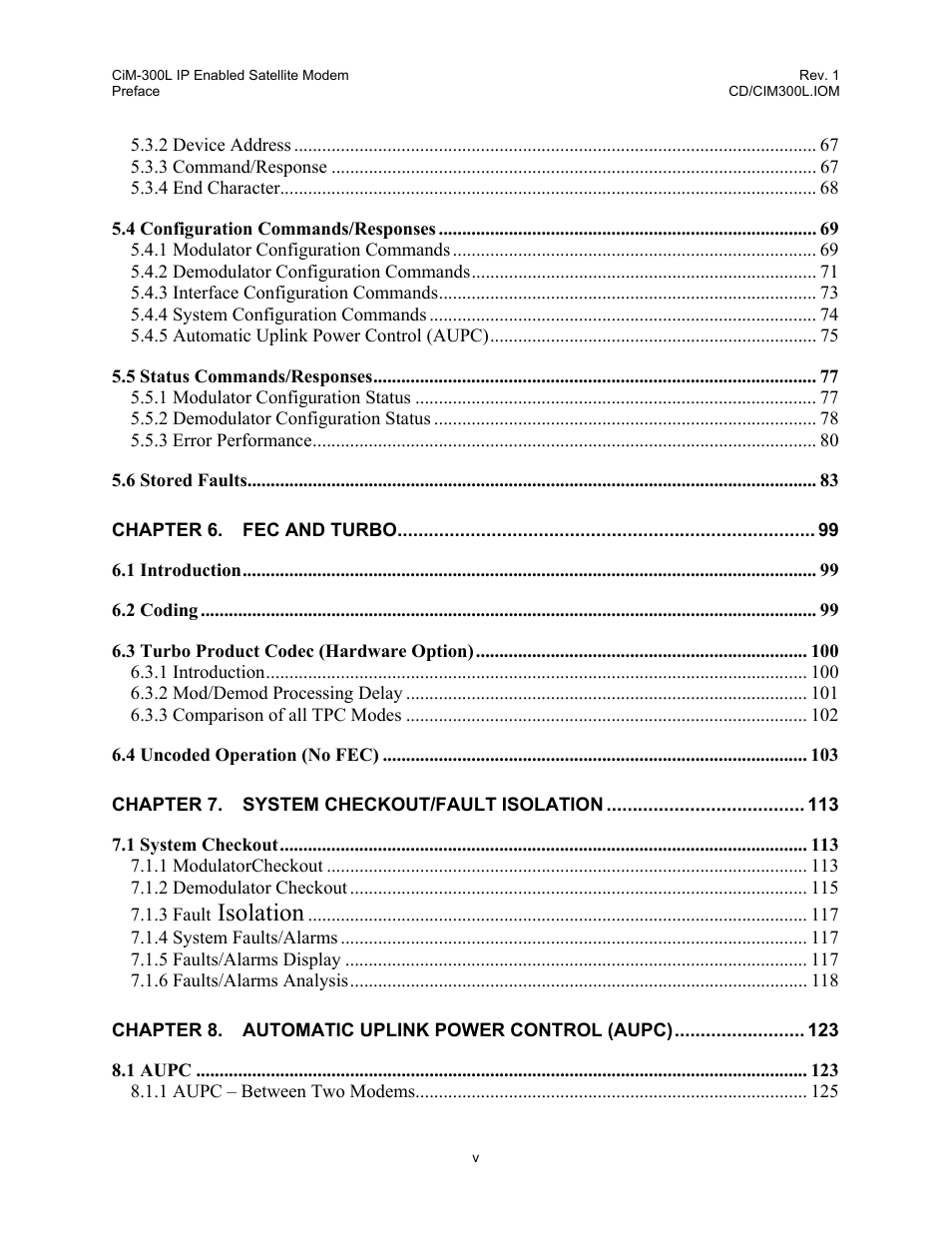 Isolation | Comtech EF Data CIM-300L User Manual | Page 9 / 512