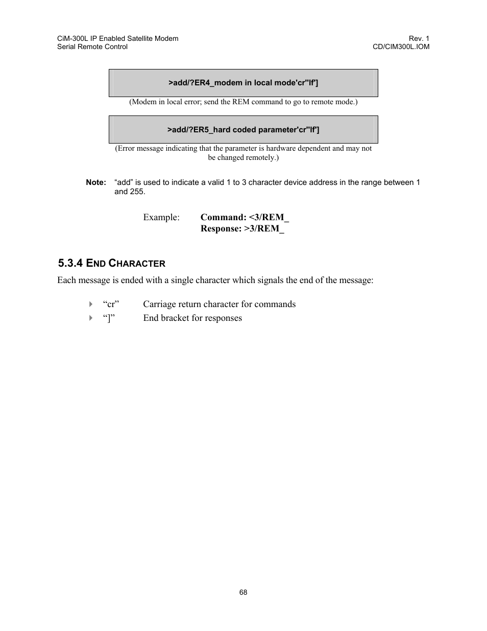 End character, 4 end character | Comtech EF Data CIM-300L User Manual | Page 94 / 512