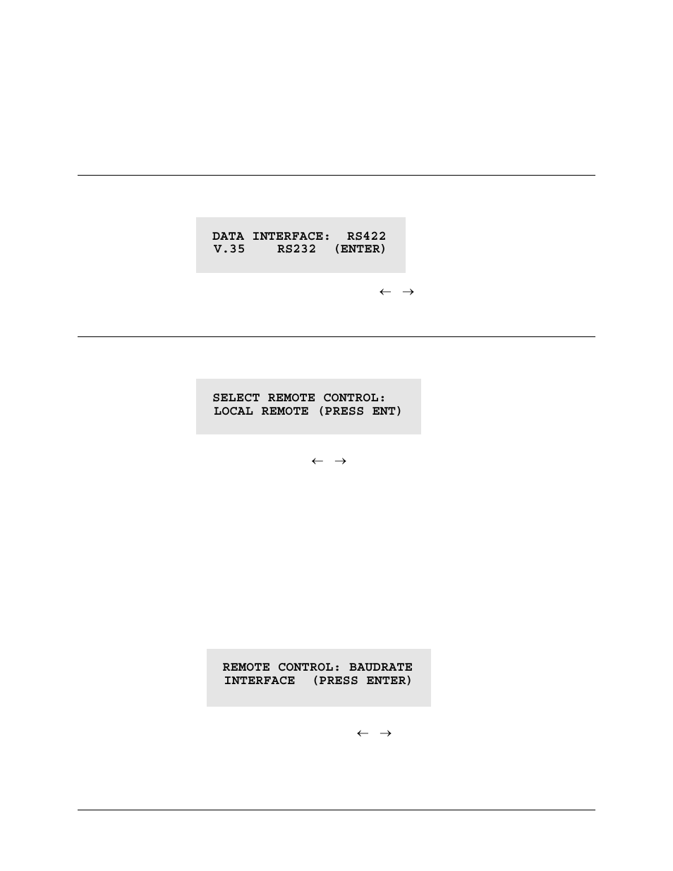 3 (config:) intfc (interface), Config:) remcont (remote control), 1 (config: local) | 2 (config: remote) | Comtech EF Data CDM-550T User Manual | Page 56 / 164