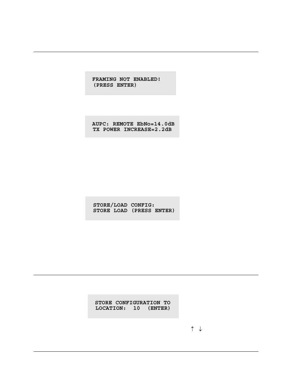 4 (monitor) aupc, Select: store/ld (store/load), Store/ld) store | Comtech EF Data CDM-550T User Manual | Page 71 / 164