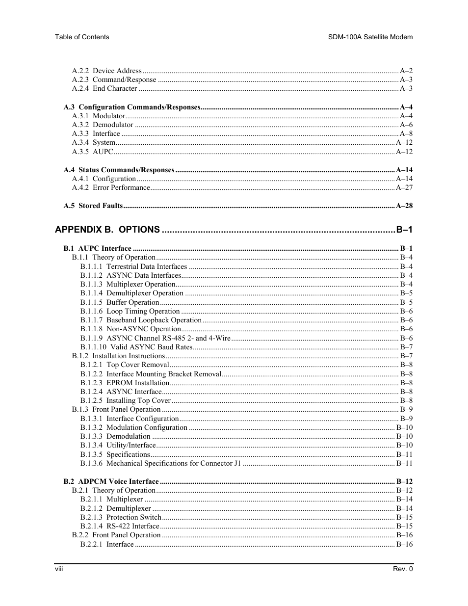 Comtech EF Data SDM-100A User Manual | Page 12 / 212