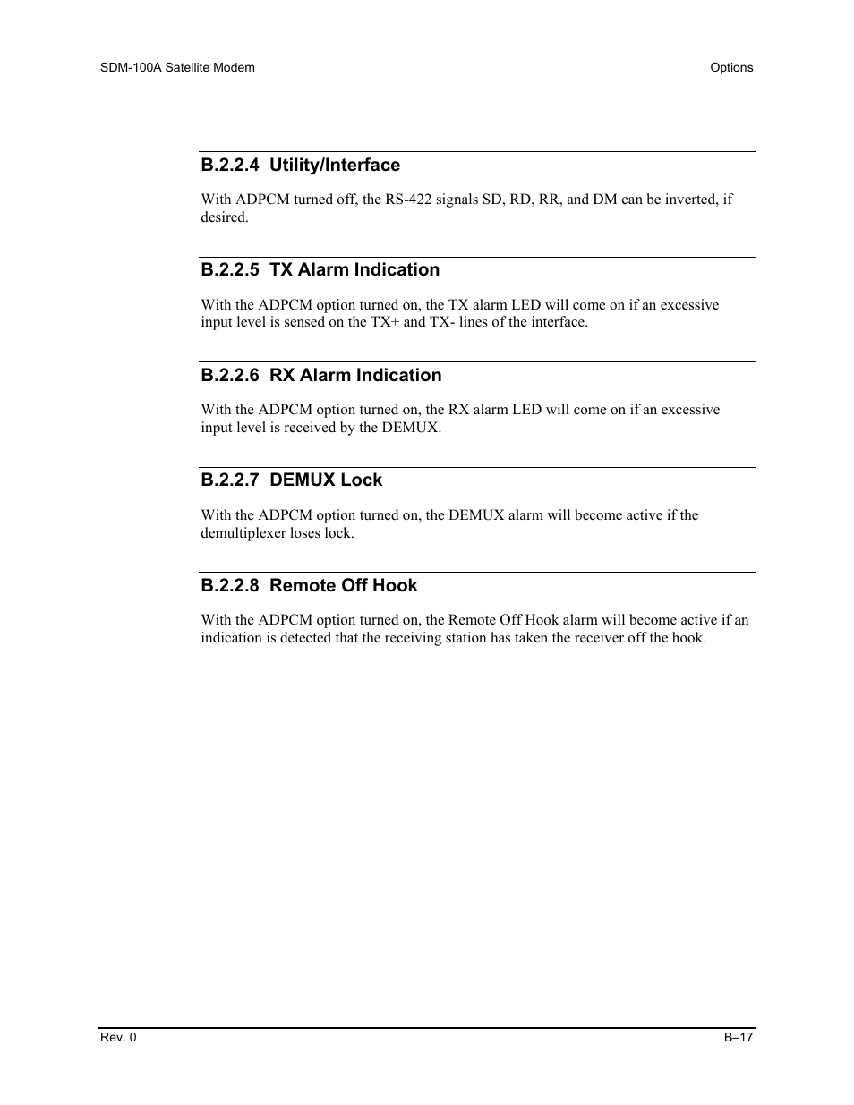 Comtech EF Data SDM-100A User Manual | Page 199 / 212