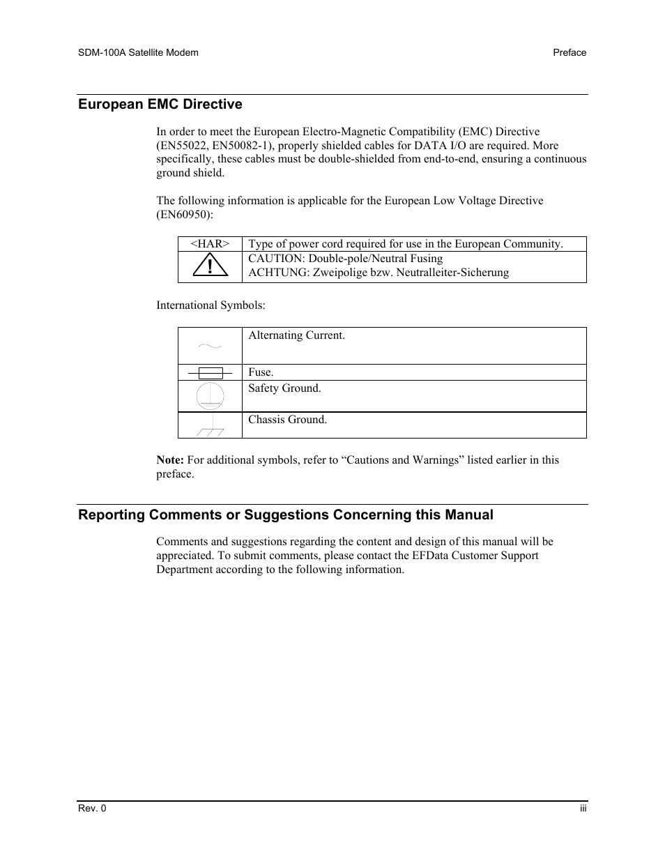 European emc directive | Comtech EF Data SDM-100A User Manual | Page 7 / 212