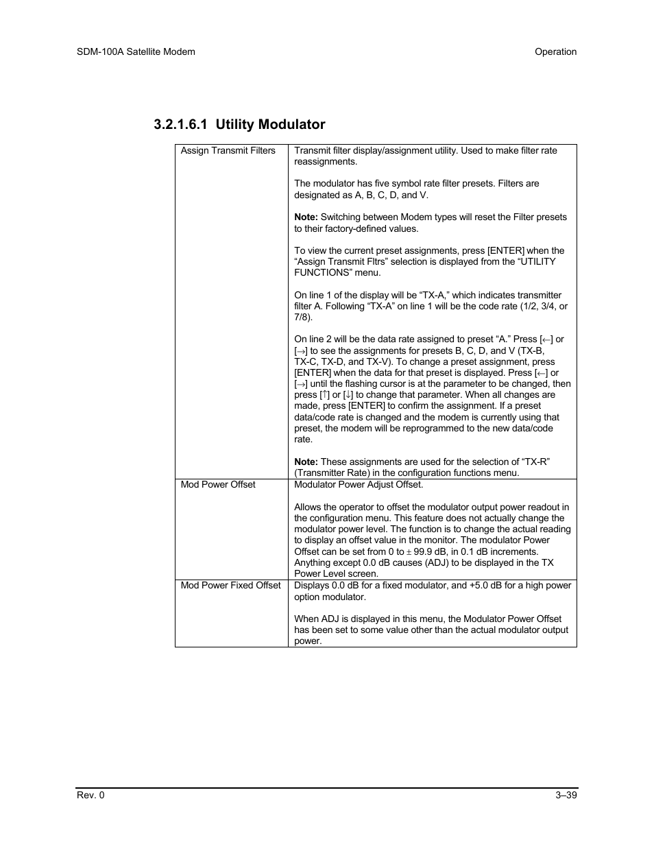 1 utility modulator | Comtech EF Data SDM-100A User Manual | Page 73 / 212