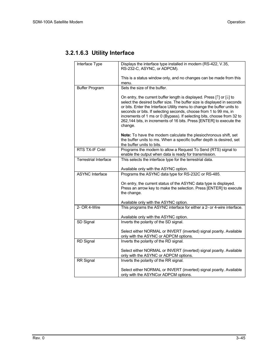 3 utility interface | Comtech EF Data SDM-100A User Manual | Page 79 / 212