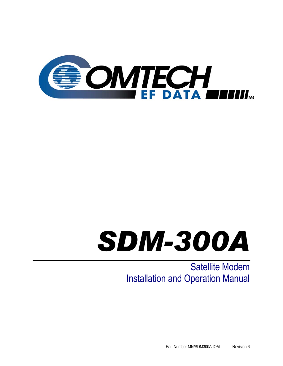 Comtech EF Data SDM-300A User Manual | 470 pages