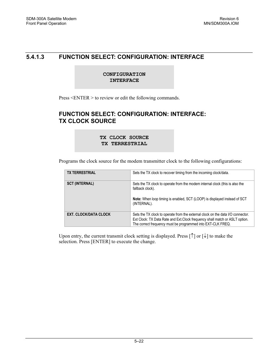 Function select: configuration: interface, 3 function select: configuration: interface | Comtech EF Data SDM-300A User Manual | Page 116 / 470