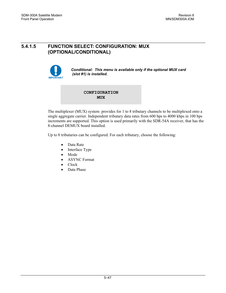 Comtech EF Data SDM-300A User Manual | Page 141 / 470