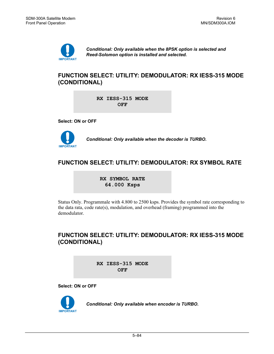 Comtech EF Data SDM-300A User Manual | Page 178 / 470