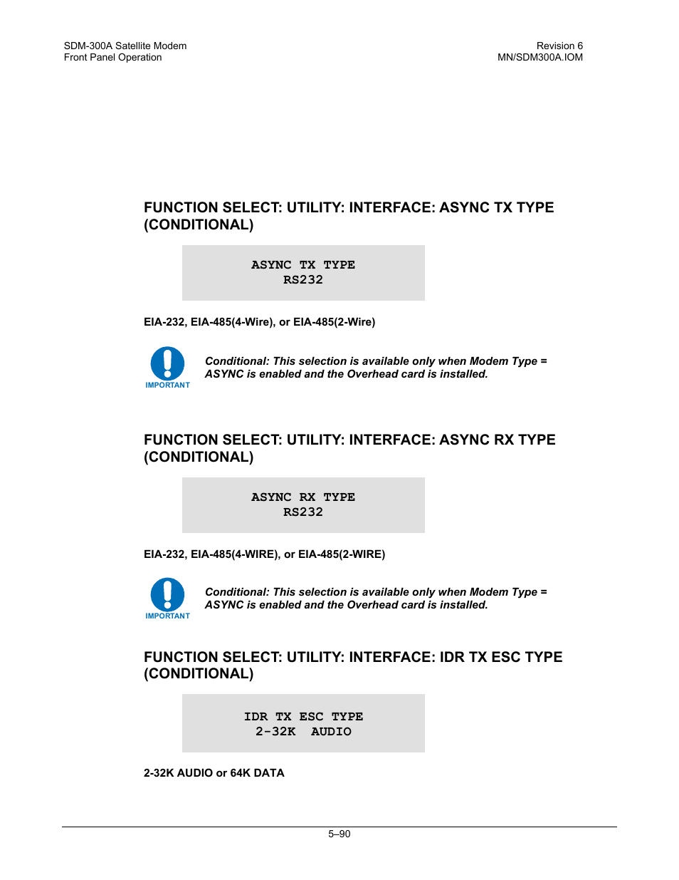 Comtech EF Data SDM-300A User Manual | Page 184 / 470