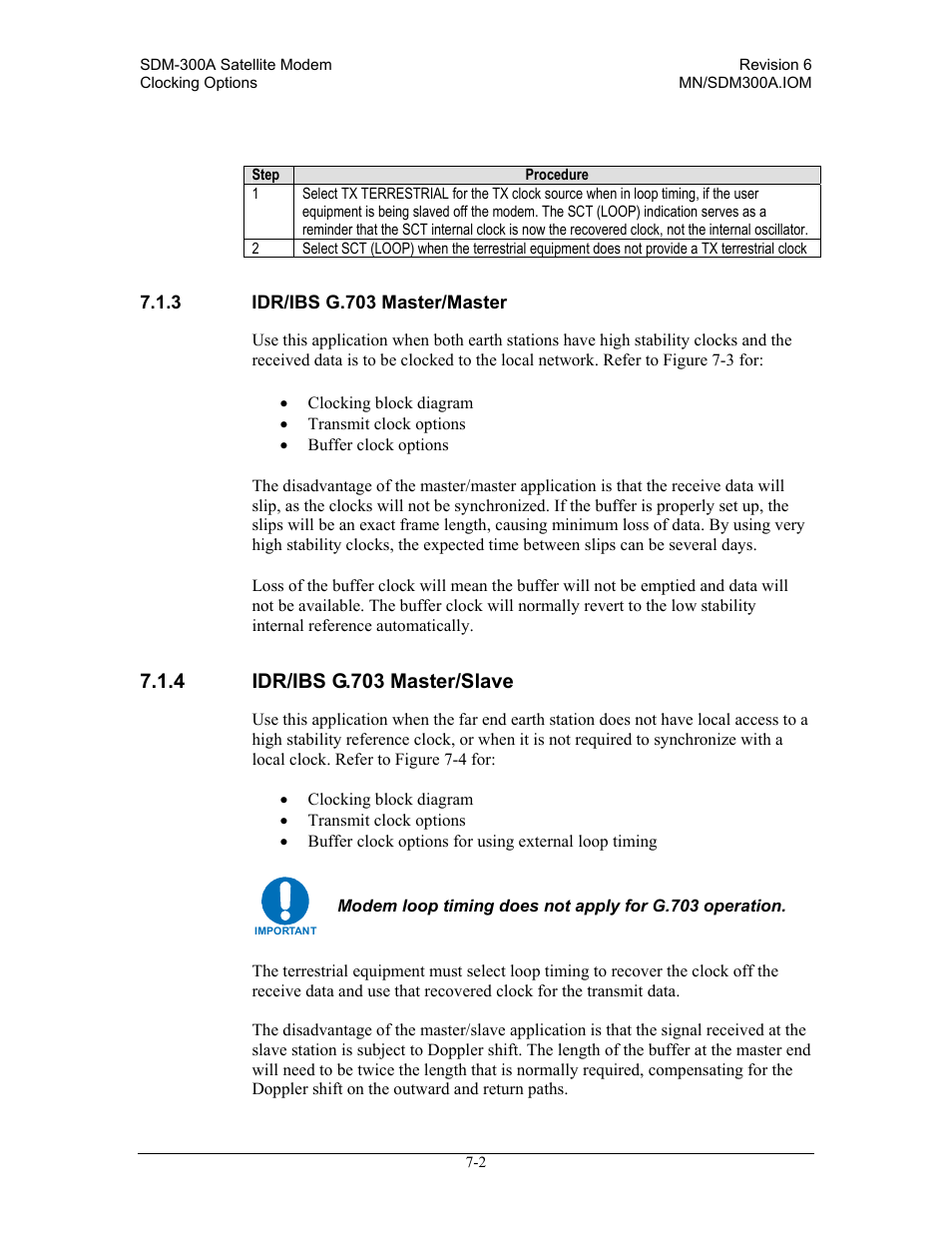 Idr/ibs g.703 master/master, Idr/ibs g.703 master/slave, 4 idr/ibs g.703 master/slave | Comtech EF Data SDM-300A User Manual | Page 222 / 470