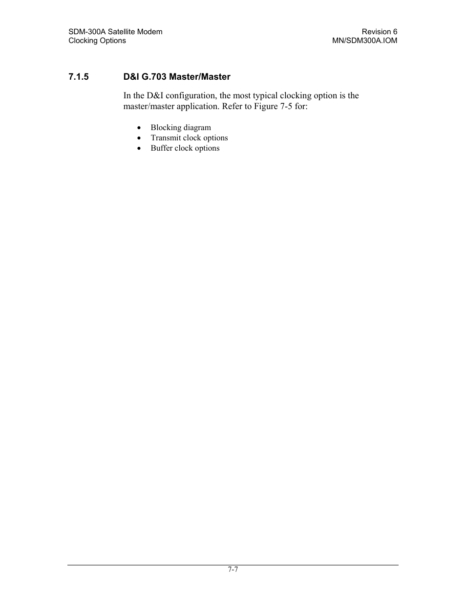 D&i g.703 master/master | Comtech EF Data SDM-300A User Manual | Page 227 / 470