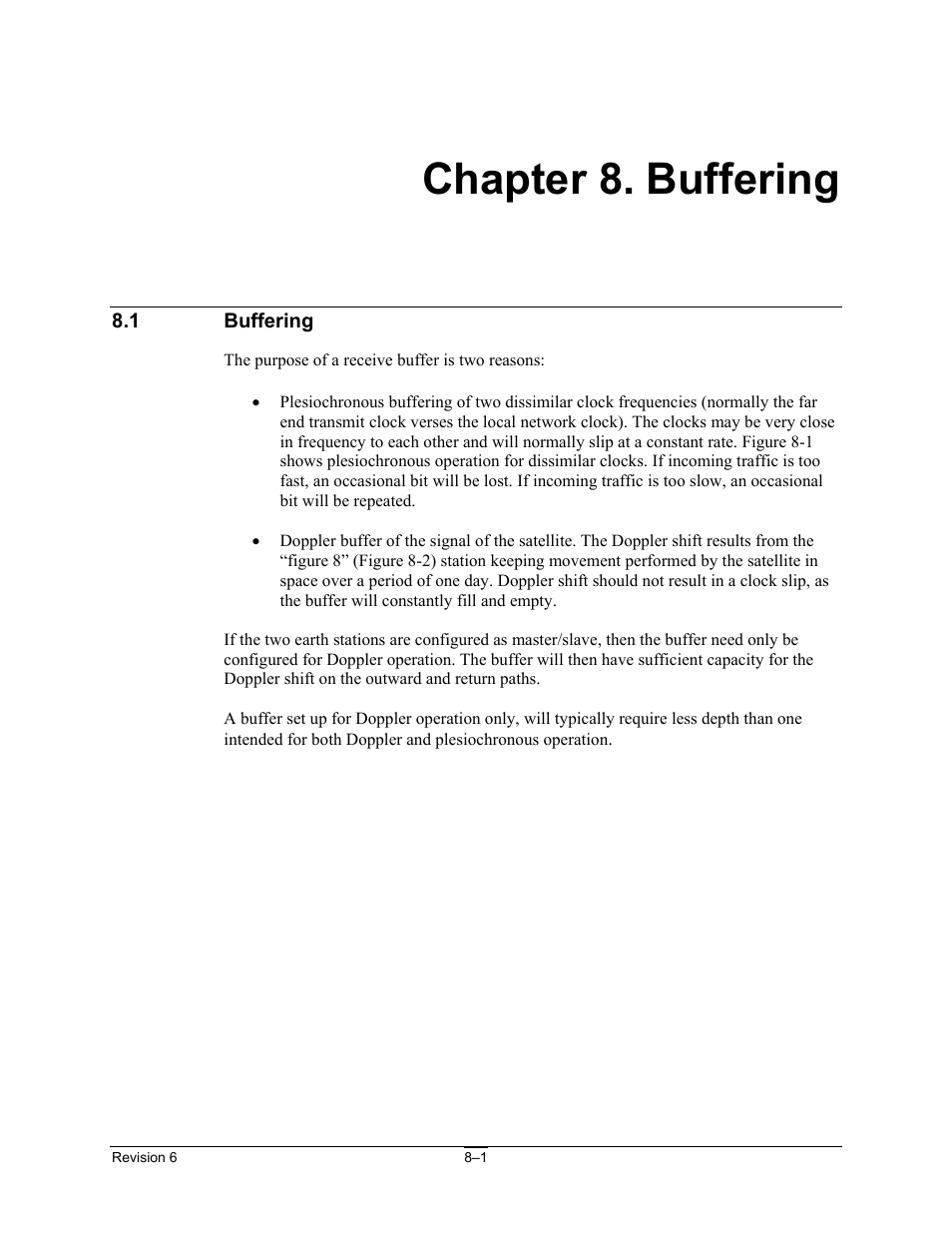 Buffering, Chapter 8. buffering | Comtech EF Data SDM-300A User Manual | Page 229 / 470