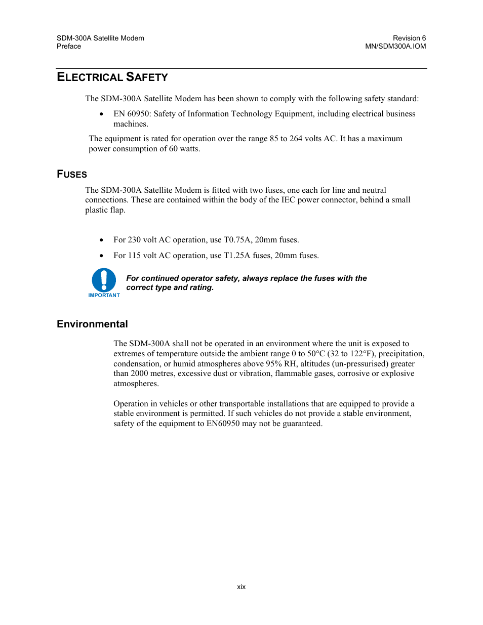 Environmental | Comtech EF Data SDM-300A User Manual | Page 23 / 470