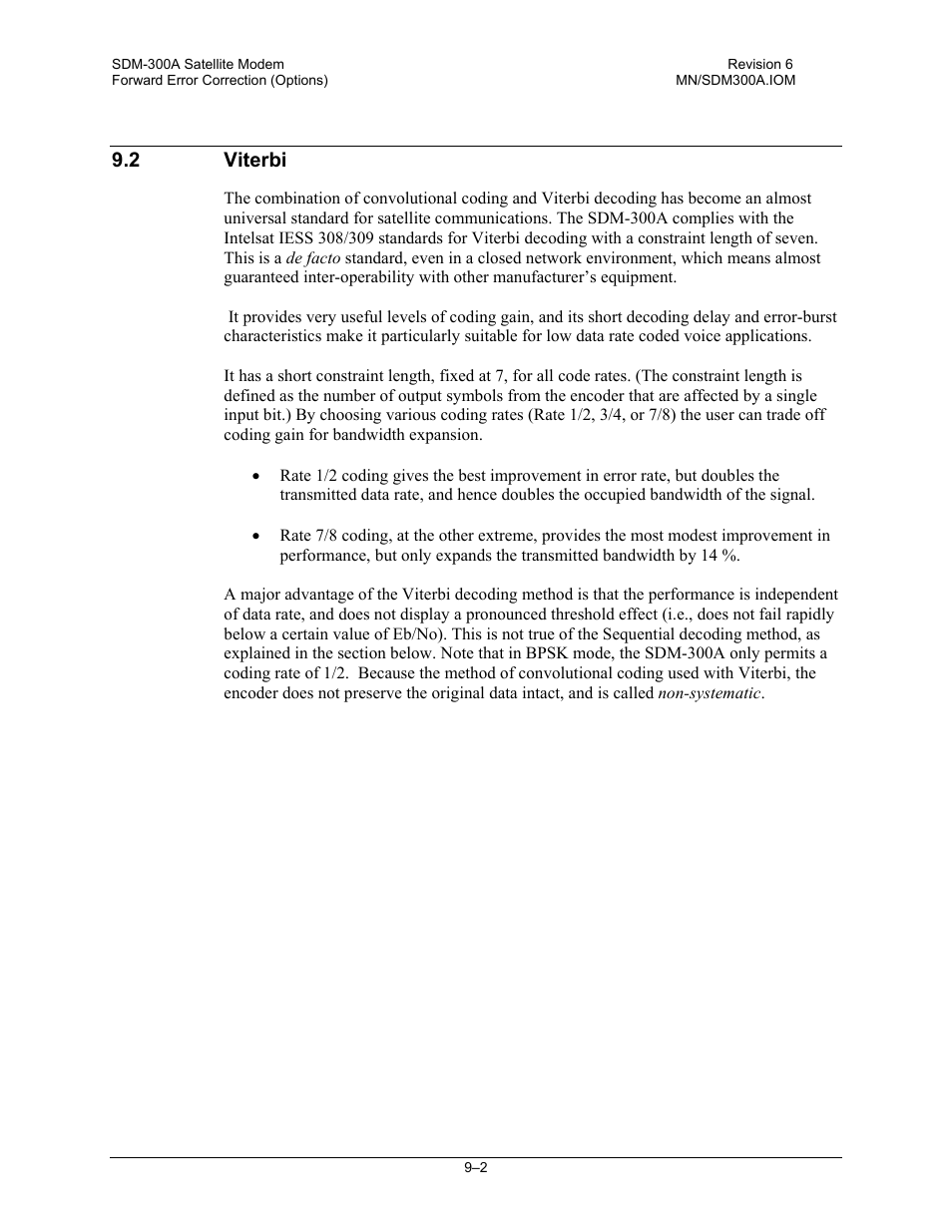 Viterbi, 2 viterbi | Comtech EF Data SDM-300A User Manual | Page 238 / 470