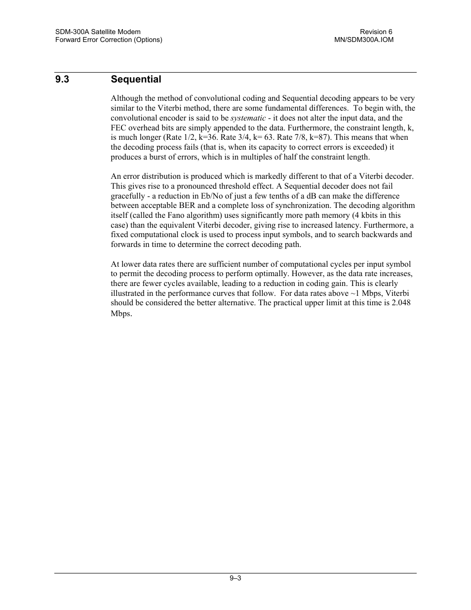 Sequential, 3 sequential | Comtech EF Data SDM-300A User Manual | Page 239 / 470