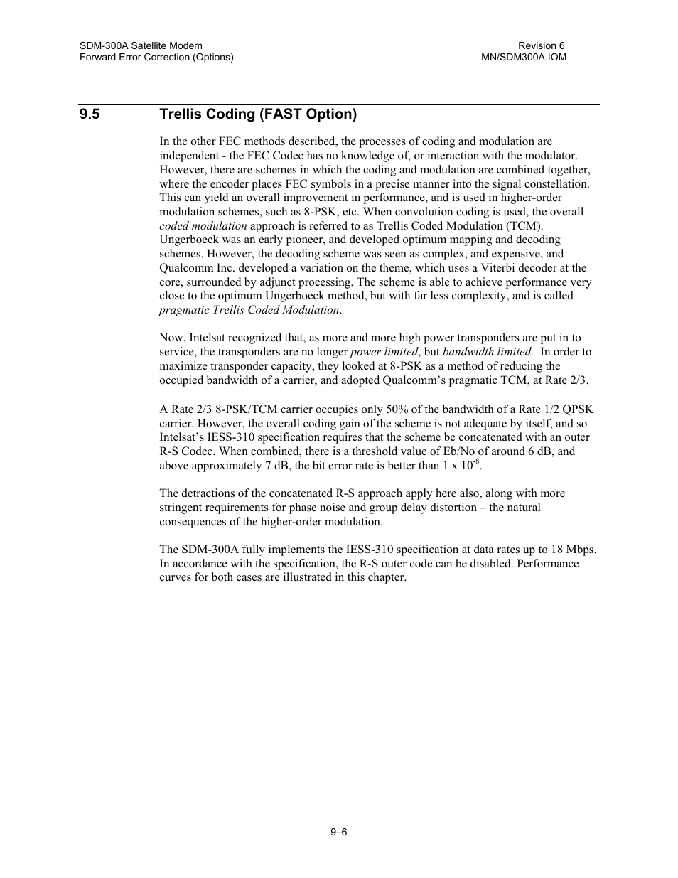 Trellis coding (fast option), 5 trellis coding (fast option) | Comtech EF Data SDM-300A User Manual | Page 242 / 470