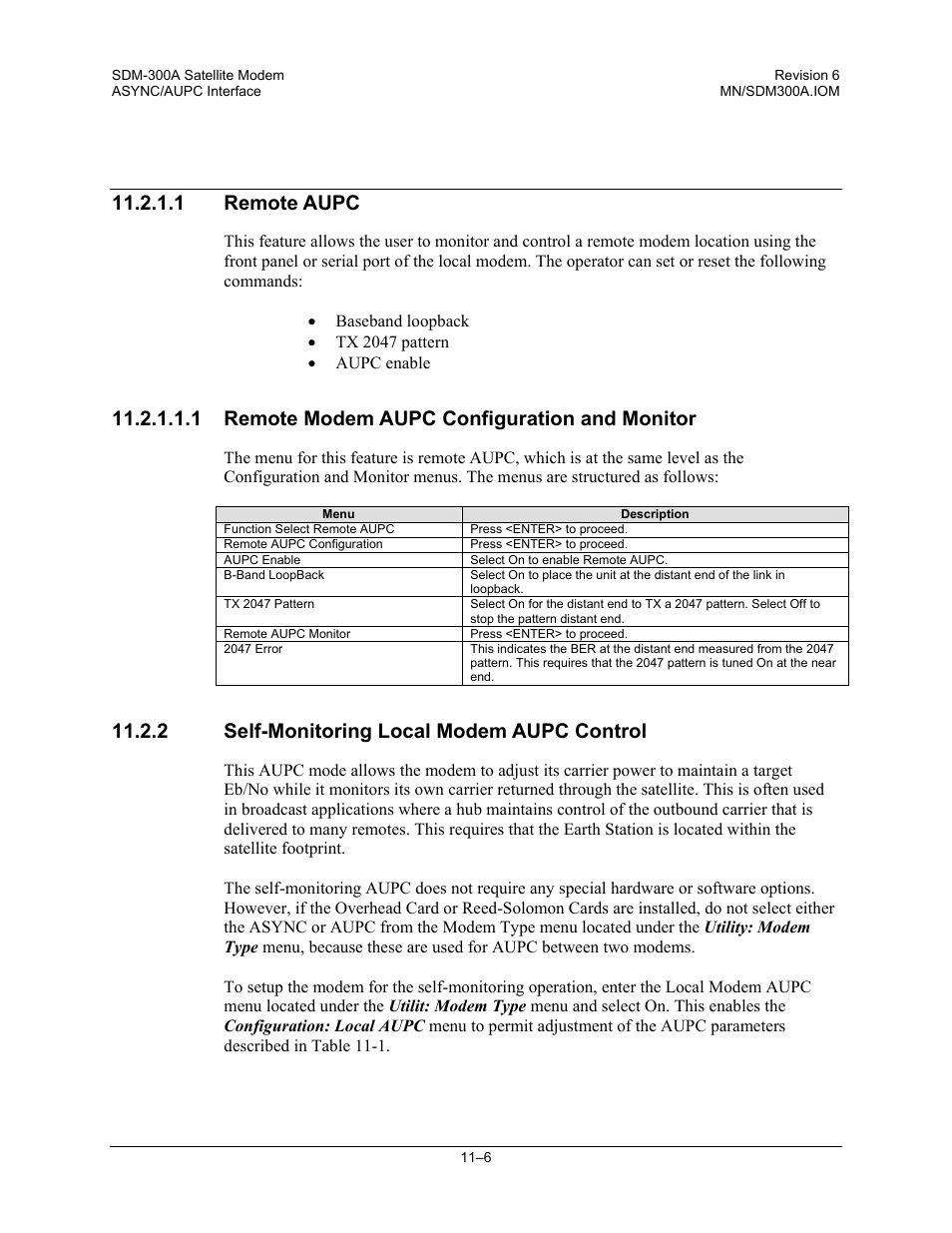 Remote aupc, Remote modem aupc configuration and monitor, Self-monitoring local modem aupc control | 1 remote aupc, 1 remote modem aupc configuration and monitor, 2 self-monitoring local modem aupc control | Comtech EF Data SDM-300A User Manual | Page 288 / 470