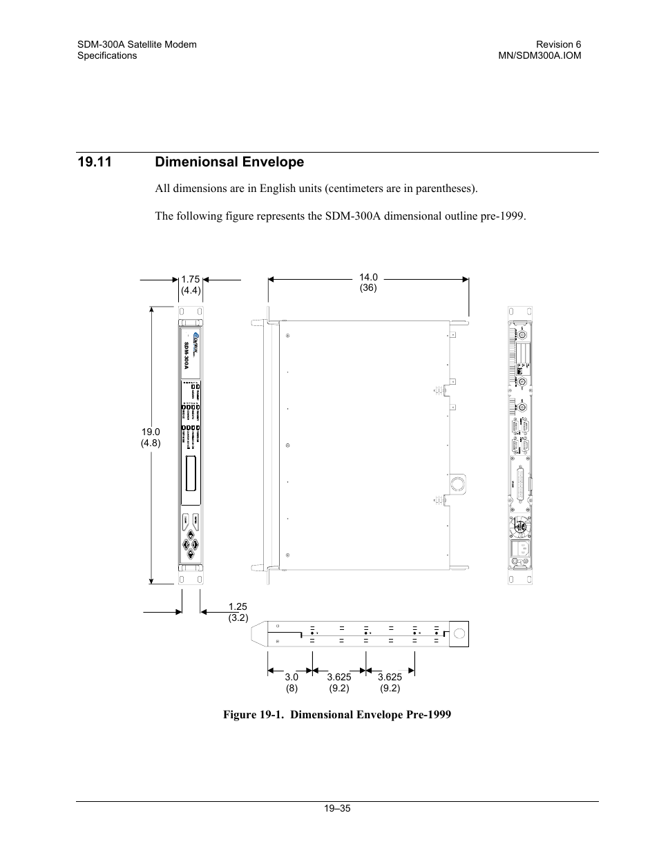 Dimenionsal envelope, 11 dimenionsal envelope | Comtech EF Data SDM-300A User Manual | Page 391 / 470